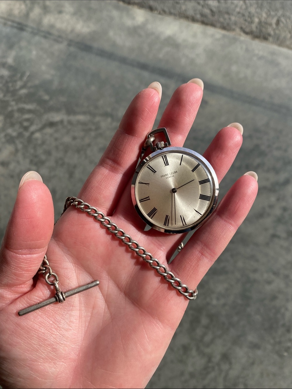 Favre-Leuba Pocket Watch with Chain